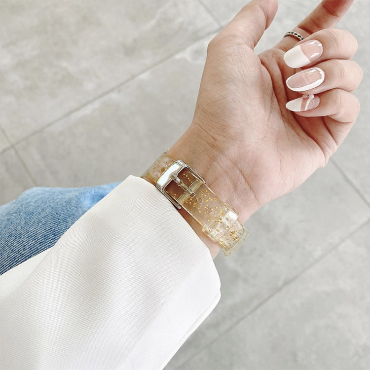 Small Waist Dual Section Milan Watch Band For Apple Watch Series 9&8&7 41mm / SE 3&SE 2&6&SE&5&4 40mm / 3&2&1 38mm(Transparent) by bashfashion