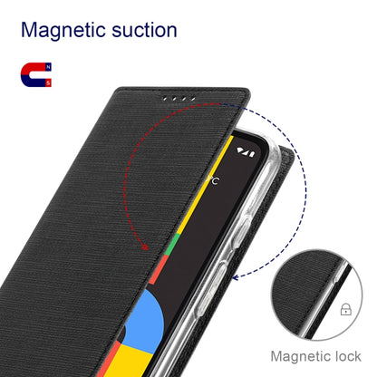 For Google Pixel 5a ViLi DMX Series Shockproof TPU + PU Leather Magnetic Attraction Horizontal Flip Case with Card Slot & Holder(Black) by ViLi