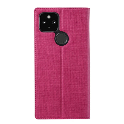 For Google Pixel 5a ViLi DMX Series Shockproof TPU + PU Leather Magnetic Attraction Horizontal Flip Case with Card Slot & Holder(Rose Red) by ViLi