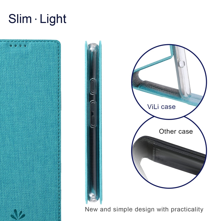 For Google Pixel 5a ViLi DMX Series Shockproof TPU + PU Leather Magnetic Attraction Horizontal Flip Case with Card Slot & Holder(Blue) by ViLi