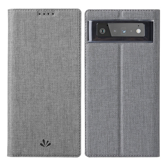 For Google Pixel 6 ViLi DMX Series Shockproof TPU + PU Leather Magnetic Attraction Horizontal Flip Case with Card Slot & Holder(Grey) by ViLi