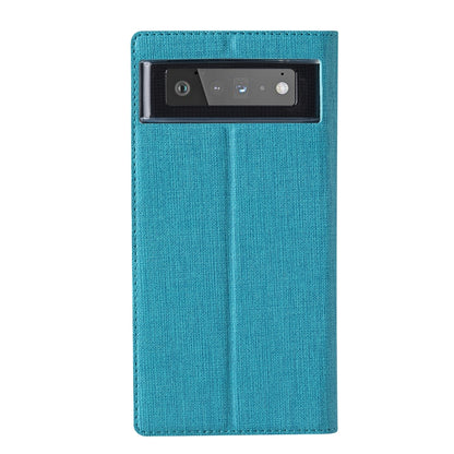 For Google Pixel 6 ViLi DMX Series Shockproof TPU + PU Leather Magnetic Attraction Horizontal Flip Case with Card Slot & Holder(Blue) by ViLi
