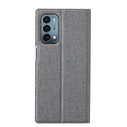 For OnePlus Nord N200 5G ViLi DMX Series Shockproof TPU + PU Leather Magnetic Attraction Horizontal Flip Case with Card Slot & Holder(Grey) by ViLi