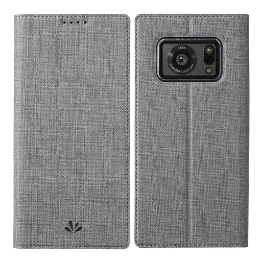 For Sharp Aquos R6 ViLi DMX Series Shockproof TPU + PU Leather Magnetic Attraction Horizontal Flip Case with Card Slot & Holder(Grey) by ViLi