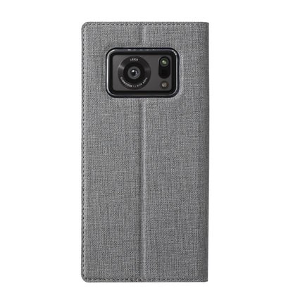 For Sharp Aquos R6 ViLi DMX Series Shockproof TPU + PU Leather Magnetic Attraction Horizontal Flip Case with Card Slot & Holder(Grey) by ViLi