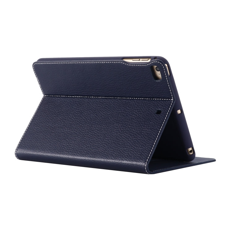 For iPad Mini 2019 & 4 & 3 & 2 & 1 GEBEI PU+TPU Horizontal Flip Protective Case with Holder & Card Slots(Blue) by GEBEI