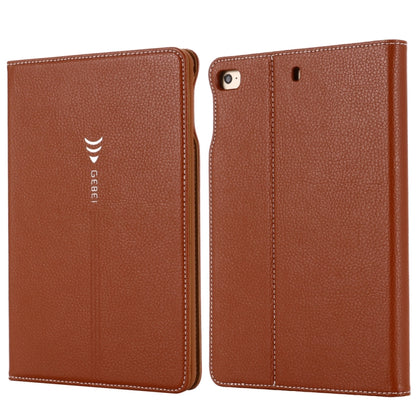 For iPad Mini 2019 & 4 & 3 & 2 & 1 GEBEI PU+TPU Horizontal Flip Protective Case with Holder & Card Slots(Brown) by GEBEI