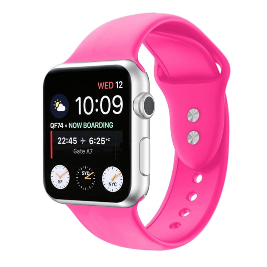 Double Nail Silicone Strap Watch Band For Apple Watch Ultra 49mm&Watch Ultra 2 49mm / Series 9&8&7 45mm / SE 3&SE 2&6&SE&5&4 44mm / 3&2&1 42mm(Pink) by bashfashion