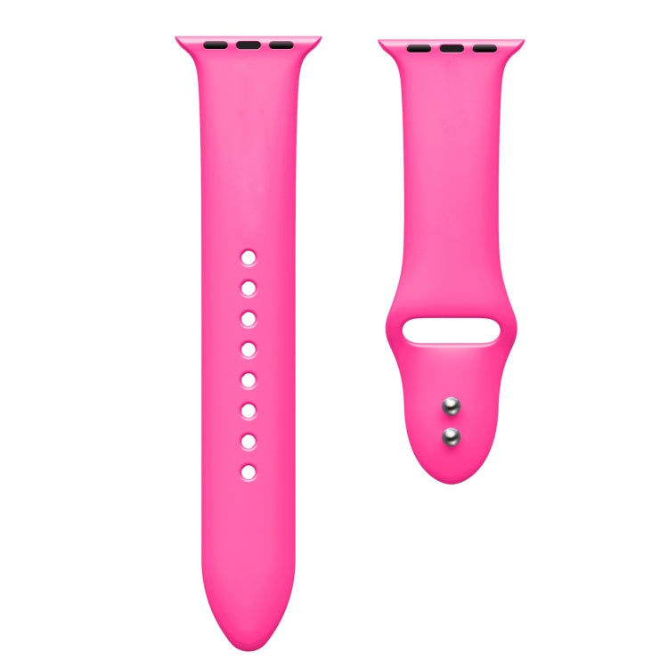 Double Nail Silicone Strap Watch Band For Apple Watch Ultra 49mm&Watch Ultra 2 49mm / Series 9&8&7 45mm / SE 3&SE 2&6&SE&5&4 44mm / 3&2&1 42mm(Pink) by bashfashion