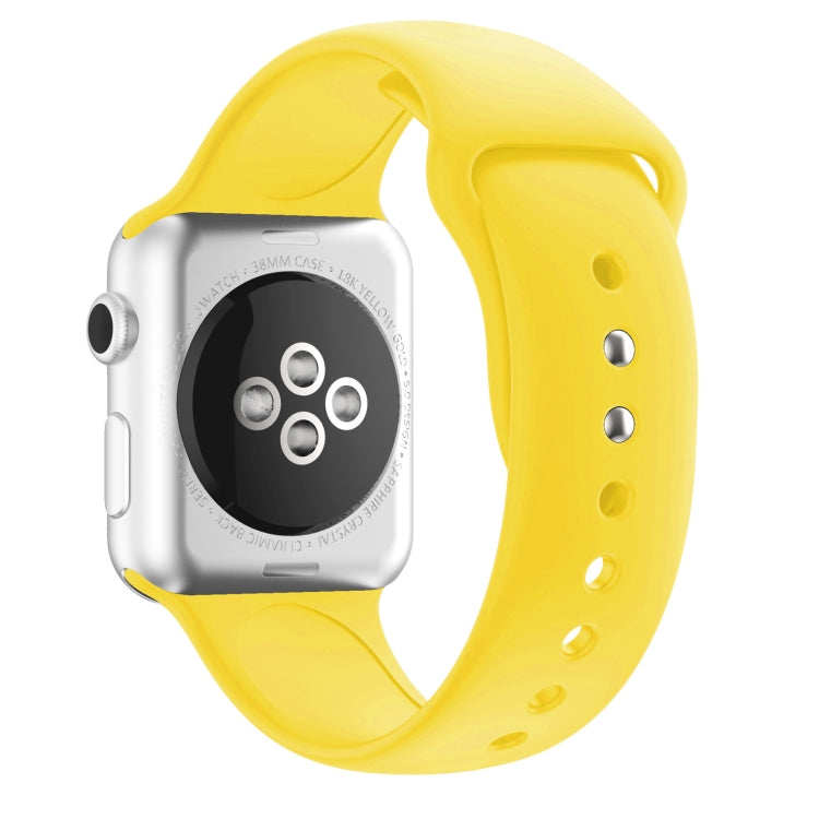 Double Nail Silicone Strap Watch Band For Apple Watch Ultra 49mm&Watch Ultra 2 49mm / Series 9&8&7 45mm / SE 3&SE 2&6&SE&5&4 44mm / 3&2&1 42mm(Yellow) by bashfashion