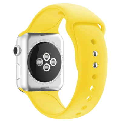 Double Nail Silicone Strap Watch Band For Apple Watch Ultra 49mm&Watch Ultra 2 49mm / Series 9&8&7 45mm / SE 3&SE 2&6&SE&5&4 44mm / 3&2&1 42mm(Yellow) by bashfashion