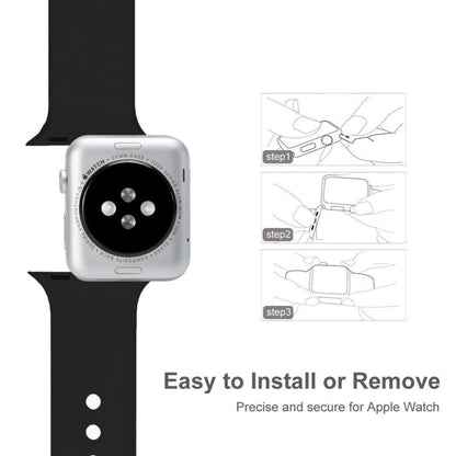 Double Nail Silicone Strap Watch Band For Apple Watch Ultra 49mm&Watch Ultra 2 49mm / Series 9&8&7 45mm / SE 3&SE 2&6&SE&5&4 44mm / 3&2&1 42mm(Silt) by bashfashion