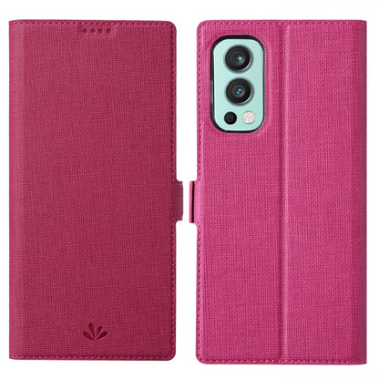 ViLi K Series Shockproof TPU + PU Leather Magnetic Buckle Horizontal Flip Case with Card Slots & Wallet & Holder For OnePlus Nord 2 5G(Rose Red) by ViLi