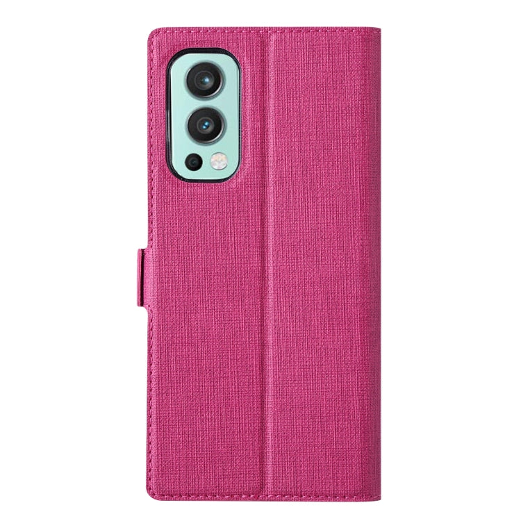 ViLi K Series Shockproof TPU + PU Leather Magnetic Buckle Horizontal Flip Case with Card Slots & Wallet & Holder For OnePlus Nord 2 5G(Rose Red) by ViLi