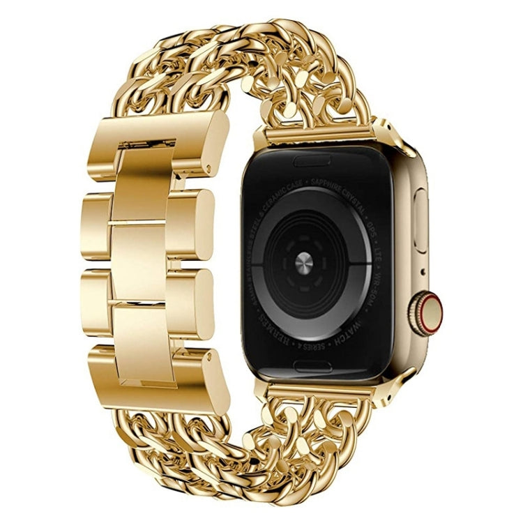 Metal Cowboy Watch Band For Apple Watch Series 9&8&7 41mm / SE 3&SE 2&6&SE&5&4 40mm / 3&2&1 38mm(Gold) by bashfashion
