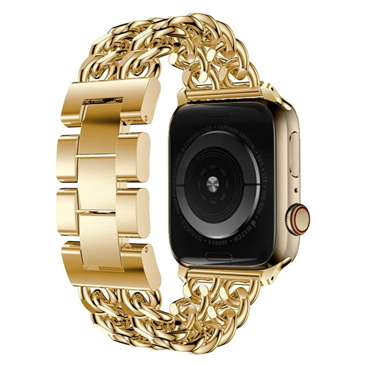 Metal Cowboy Watch Band For Apple Watch Ultra 49mm&Watch Ultra 2 49mm / Series 9&8&7 45mm / SE 3&SE 2&6&SE&5&4 44mm / 3&2&1 42mm(Gold) by bashfashion