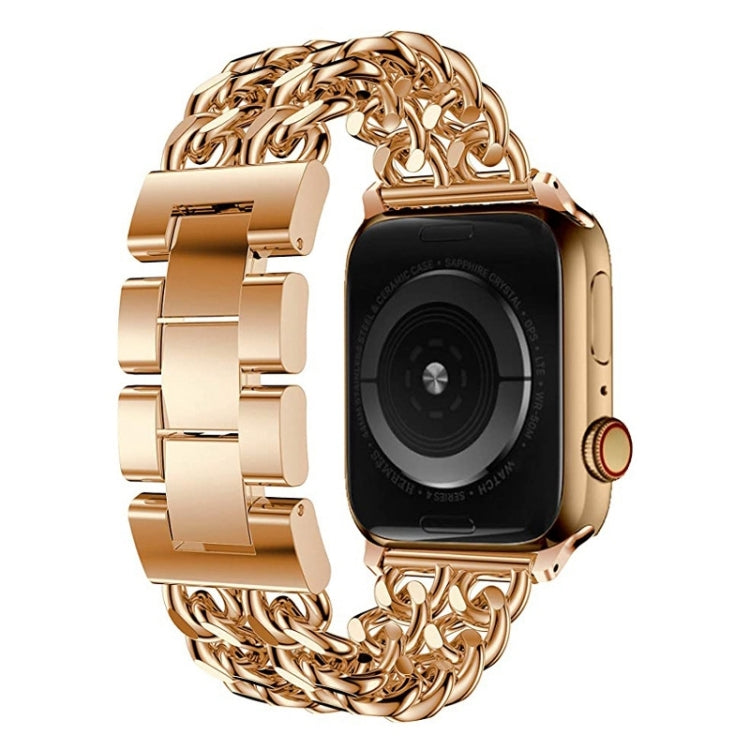 Metal Cowboy Watch Band For Apple Watch Ultra 49mm&Watch Ultra 2 49mm / Series 9&8&7 45mm / SE 3&SE 2&6&SE&5&4 44mm / 3&2&1 42mm(Rose Gold) by bashfashion