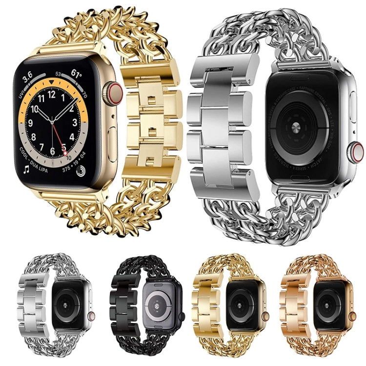 Metal Cowboy Watch Band For Apple Watch Ultra 49mm&Watch Ultra 2 49mm / Series 9&8&7 45mm / SE 3&SE 2&6&SE&5&4 44mm / 3&2&1 42mm(Rose Gold) by bashfashion
