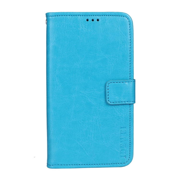 For Motorola Moto G60S idewei Crazy Horse Texture Horizontal Flip Leather Case with Holder & Card Slots & Wallet(Sky Blue) by idewei