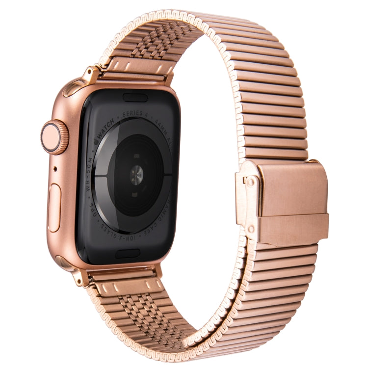 Multi-baht Steel Watch Band For Apple Watch Ultra 49mm&Watch Ultra 2 49mm / Series 9&8&7 45mm / SE 3&SE 2&6&SE&5&4 44mm / 3&2&1 42mm(Rose Gold) by bashfashion