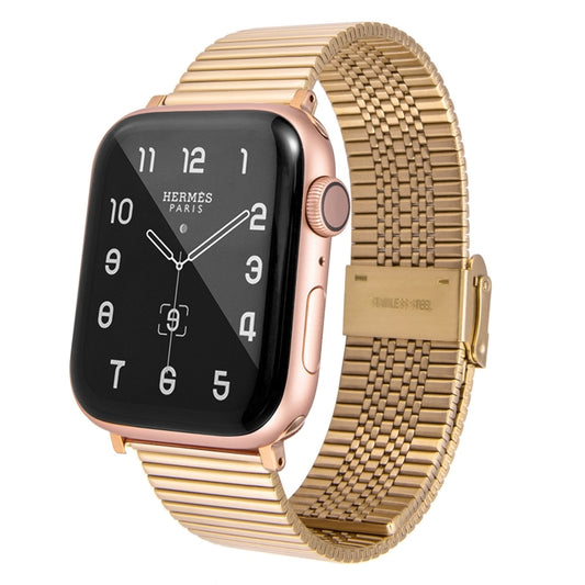Multi-baht Steel Watch Band For Apple Watch Series 9&8&7 41mm / SE 3&SE 2&6&SE&5&4 40mm / 3&2&1 38mm(Gold) by bashfashion