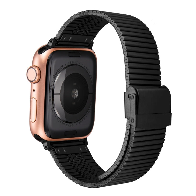 Multi-baht Steel Watch Band For Apple Watch Series 9&8&7 41mm / SE 3&SE 2&6&SE&5&4 40mm / 3&2&1 38mm(Black) by bashfashion