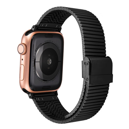 Multi-baht Steel Watch Band For Apple Watch Series 9&8&7 41mm / SE 3&SE 2&6&SE&5&4 40mm / 3&2&1 38mm(Black) by bashfashion