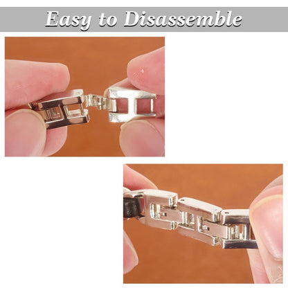 Single Row Metal Watch Band For Apple Watch Series 9&8&7 41mm / SE 3&SE 2&6&SE&5&4 40mm / 3&2&1 38mm(Rose Gold Black) by bashfashion