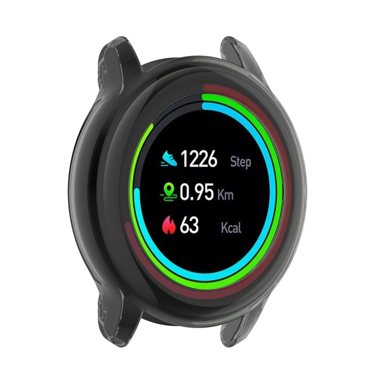 For Xiaomi IMILAB KW66 / YAMAY SW022 Half Coverage Hollowed TPU Protective Case(Transparent Black) by bashfashion