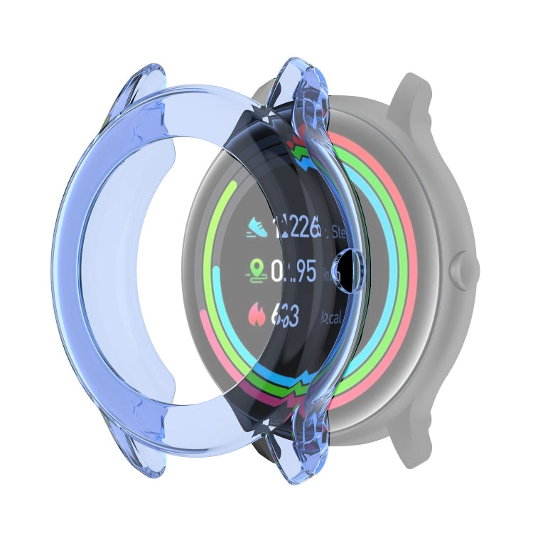 For Xiaomi IMILAB KW66 / YAMAY SW022 Half Coverage Hollowed TPU Protective Case(Transparent Blue) by bashfashion