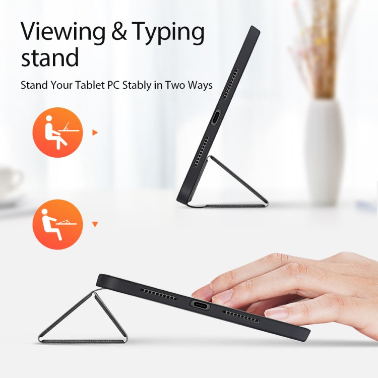 For iPad mini 7 / mini 6 DUX DUCIS Domo Series Horizontal Flip Magnetic TPU + PU Leather Tablet Case with Three-folding Holder & Pen Slot(Black) by DUX DUCIS