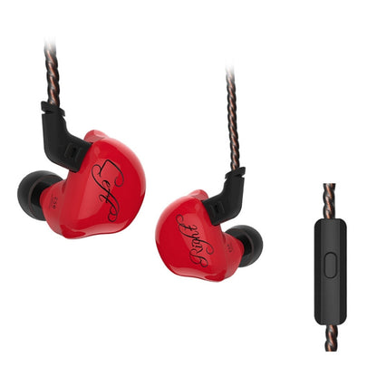 KZ ZSR 6-unit Ring Iron In-ear Wired Earphone, Mic Version(Red) by KZ