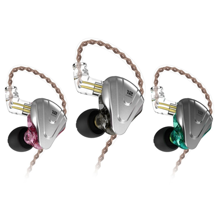 KZ ZSX 12-unit Ring Iron Metal Gaming In-ear Wired Earphone, Standard Version(Black) by KZ
