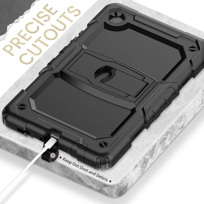 Shockproof Colorful Silica Gel + PC Protective Case with Holder & Shoulder Strap For Samsung Galaxy A7 Lite T220 / T225(Black) by bashfashion