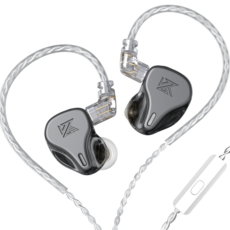 KZ DQ6 3-unit Dynamic HiFi In-Ear Wired Earphone With Mic(Grey) by KZ