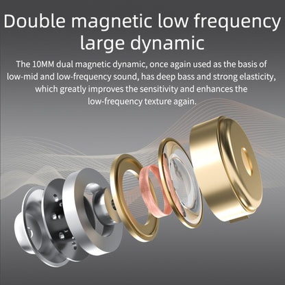 KZ DQ6 3-unit Dynamic HiFi In-Ear Wired Earphone With Mic(Silver) by KZ