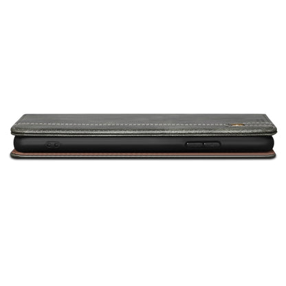 For iPhone 13 Simple Wax Crazy Horse Texture Horizontal Flip Leather Case with Card Slots & Wallet(Dark Green) by bashfashion