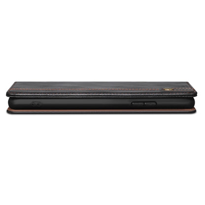 For iPhone 13 Simple Wax Crazy Horse Texture Horizontal Flip Leather Case with Card Slots & Wallet(Black) by bashfashion