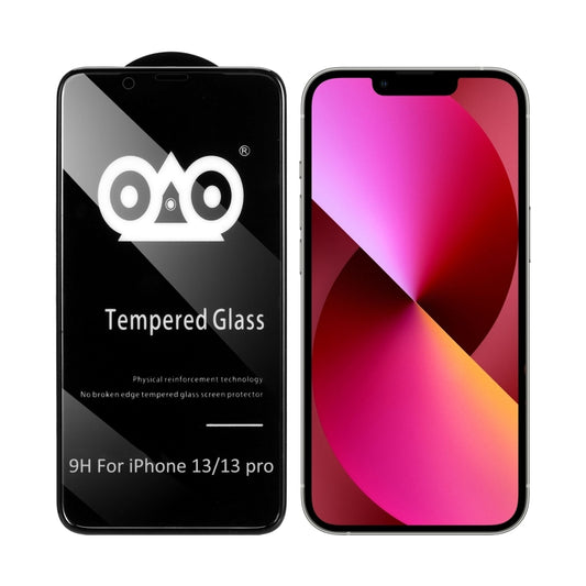 For iPhone 16e / 13 / 13 Pro Shockproof Anti-breaking Edge Airbag Tempered Glass Film by bashfashion