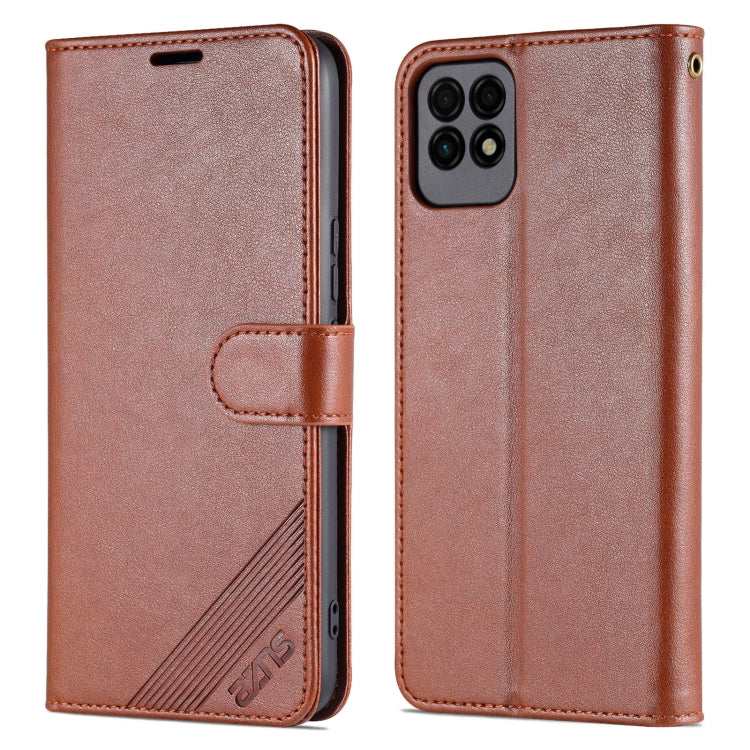 For Huawei Maimang 10 SE 5G AZNS Sheepskin Texture Horizontal Flip Leather Case with Holder & Card Slots & Wallet(Brown) by AZNS