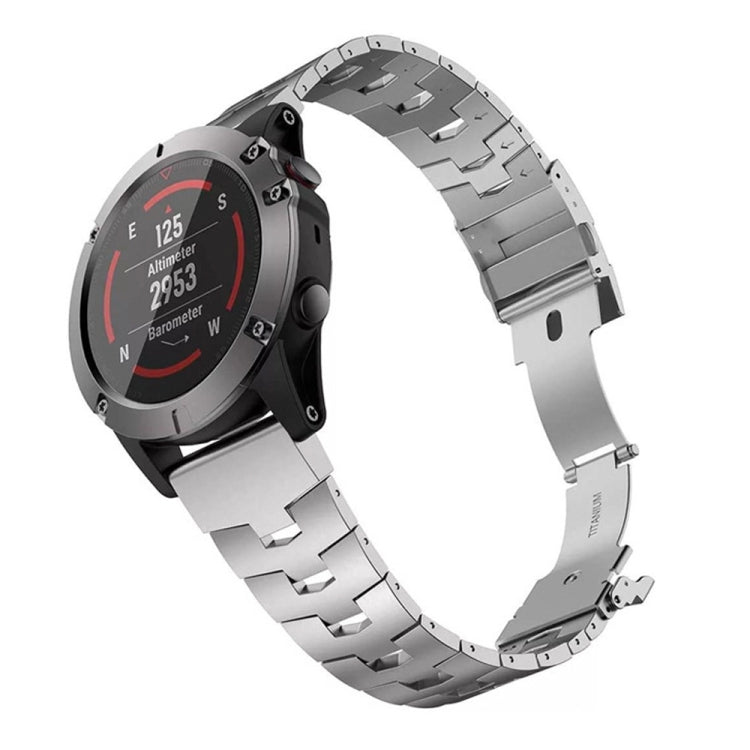 For Garmin Fenix 6 22mm Titanium Alloy Quick Release Watch Band(Silver) by bashfashion