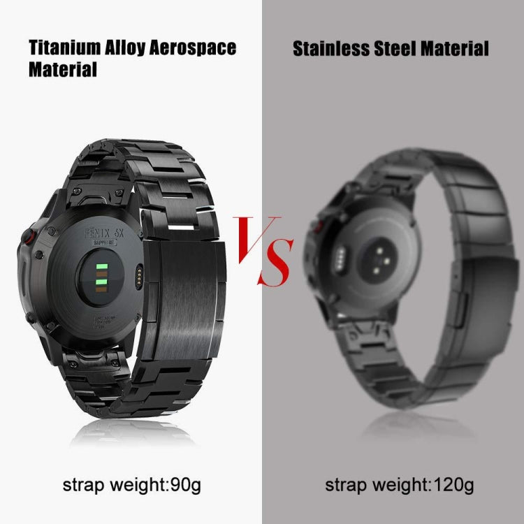 For Garmin Fenix 6 22mm Titanium Alloy Quick Release Watch Band(Silver) by bashfashion