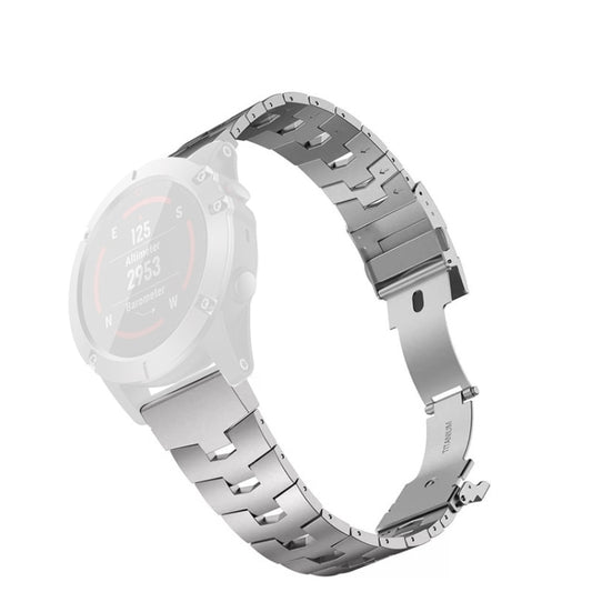 For Garmin Fenix 6X 26mm Titanium Alloy Quick Release Watch Band(Silver) by bashfashion