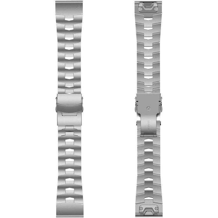 For Garmin Fenix 6X 26mm Titanium Alloy Quick Release Watch Band(Silver) by bashfashion