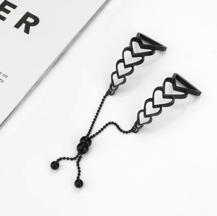 For Garmin Vivoactive 3 20mm Love Bracelet Metal Watch Band(Black) by bashfashion