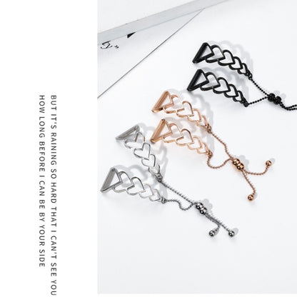 For Garmin Vivoactive 3 20mm Love Bracelet Metal Watch Band(Black) by bashfashion