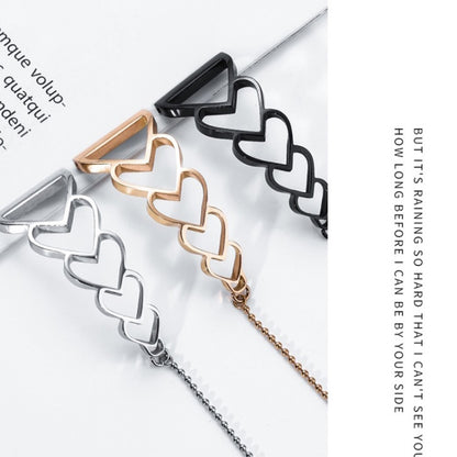 For Garmin Vivoactive 4 22mm Universal Love Bracelet Metal Watch Band(Rose Gold) by bashfashion