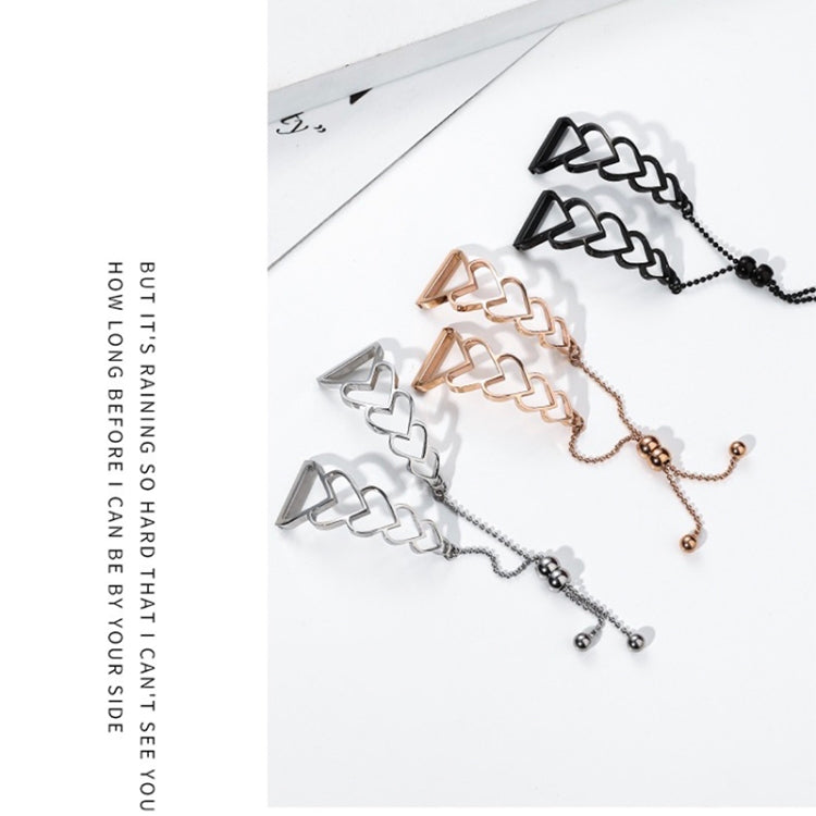 For Garmin Vivoactive 4 22mm Universal Love Bracelet Metal Watch Band(Rose Gold) by bashfashion