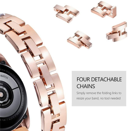 For Xiaomi Haylou RS3 / Suunto 9 Peak 22mm Universal Stainless Steel Metal Watch Band(Silver) by bashfashion