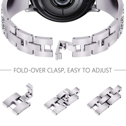 For Xiaomi Haylou RS3 / Suunto 9 Peak 22mm Universal Stainless Steel Metal Watch Band(Silver) by bashfashion